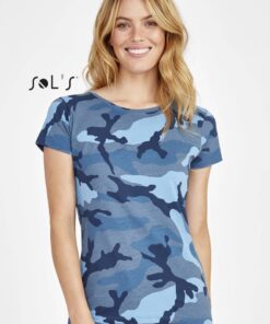 Round collar t-shirt CAMO WOMEN by Sol's