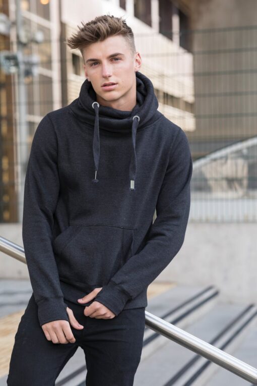 Hooded Top CROSS NECK HOODIE by Just Hoods by AWDis