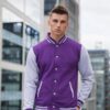 Men's Jacket VARSITY JACKET by Just Hoods by AWDis