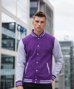 Men's Jacket VARSITY JACKET by Just Hoods by AWDis