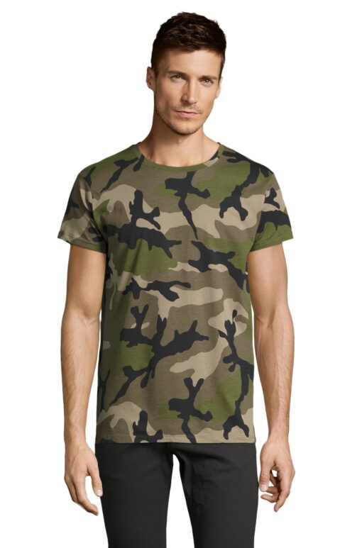 Round collar t-shirt CAMO MEN by Sol's