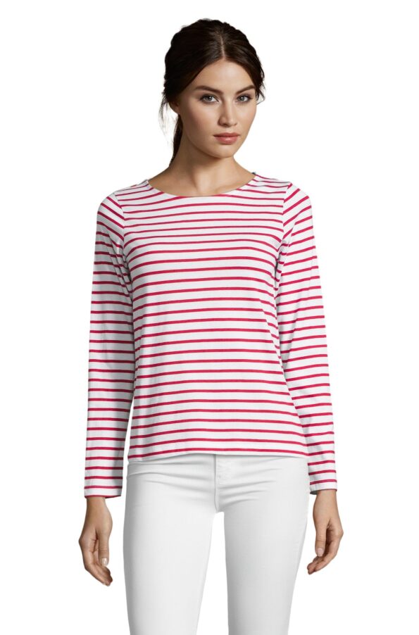 Long sleeve striped t-shirt. MARINE WOMEN by Sol's